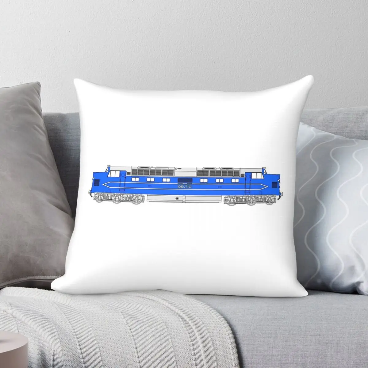 English Electric DP1 Deltic Square Pillowcase Polyester Linen Velvet Printed Zip Decor Pillow Case Bed Cushion Cover