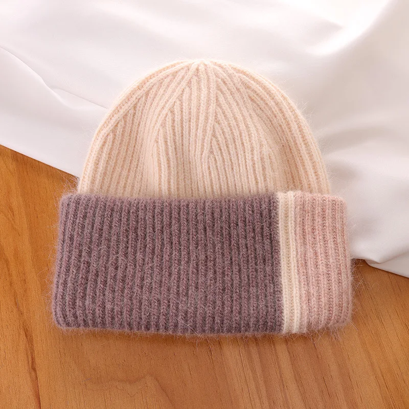 Hat Angora Women Winter Knit Beanie Warm Autumn Skiing Accessory For Outdoors