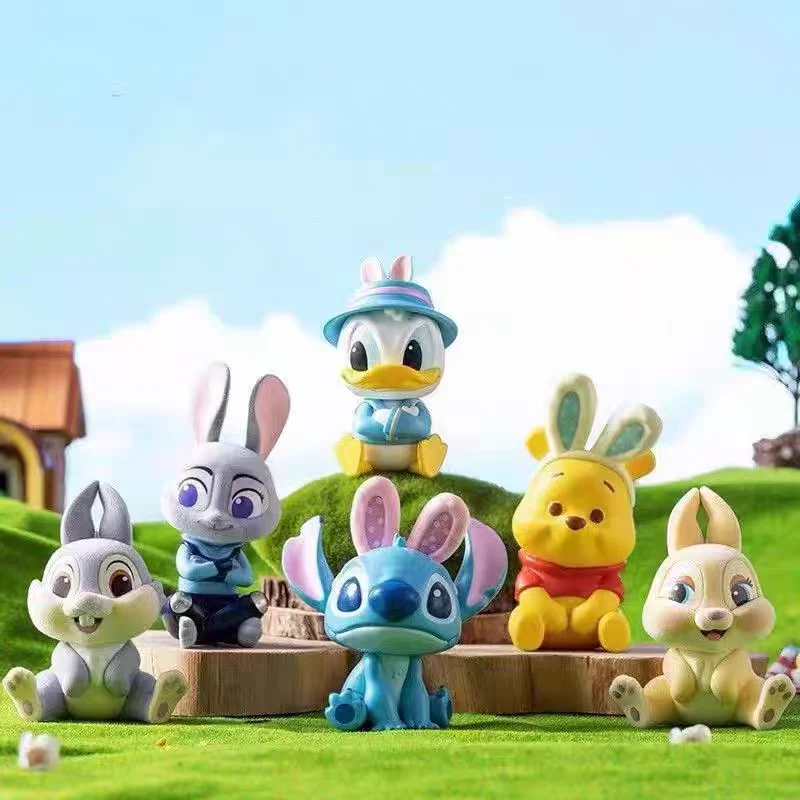 Disney Series Rabbit Blind Box Figurines Cartoon Desktop Ornaments Gifts Collectible Action Toy Figures Fantasy Figurines
