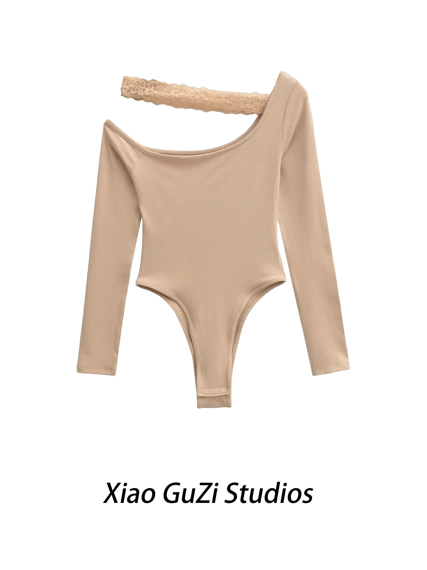 

Новинка весенней коллекции: Женский цельный костюм с длинным рукавом, кружевом, асимметричным вырезом на плече, эластичный, облегающий, базовый, с высокой талией, из хлопка.