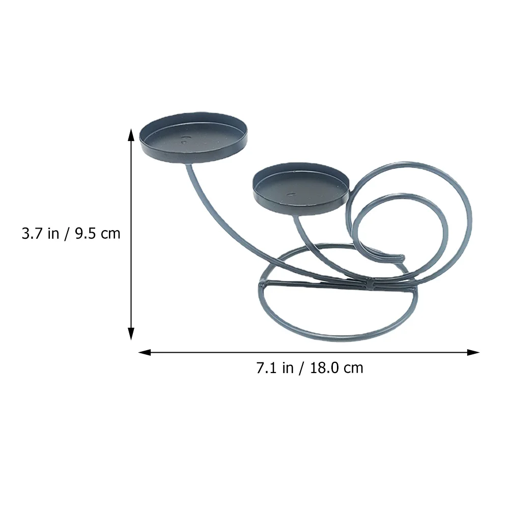 

Iron Art Holder Glass Cup Retro Style Creative Chic Design Decorative Candlestick Romantic Stand Table Ornament