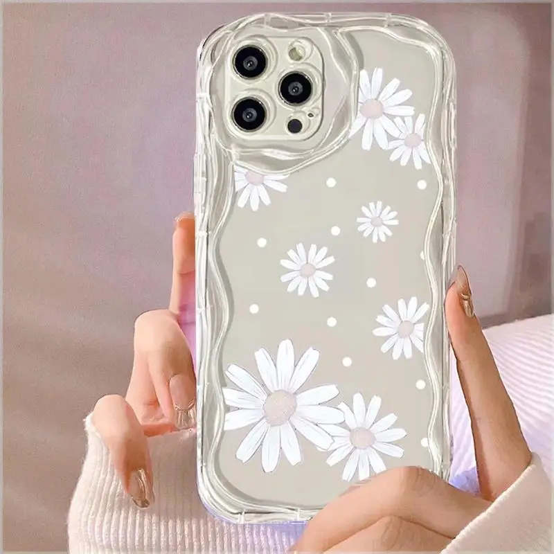 Phone Case For VIVO V30E V30 5G Y15S Y15A Y01 Y16 V29E V27E V25E V23E V21E V27 V25 V23 V20 T1 S1 V15 Pro Flower Soft TPU Cover