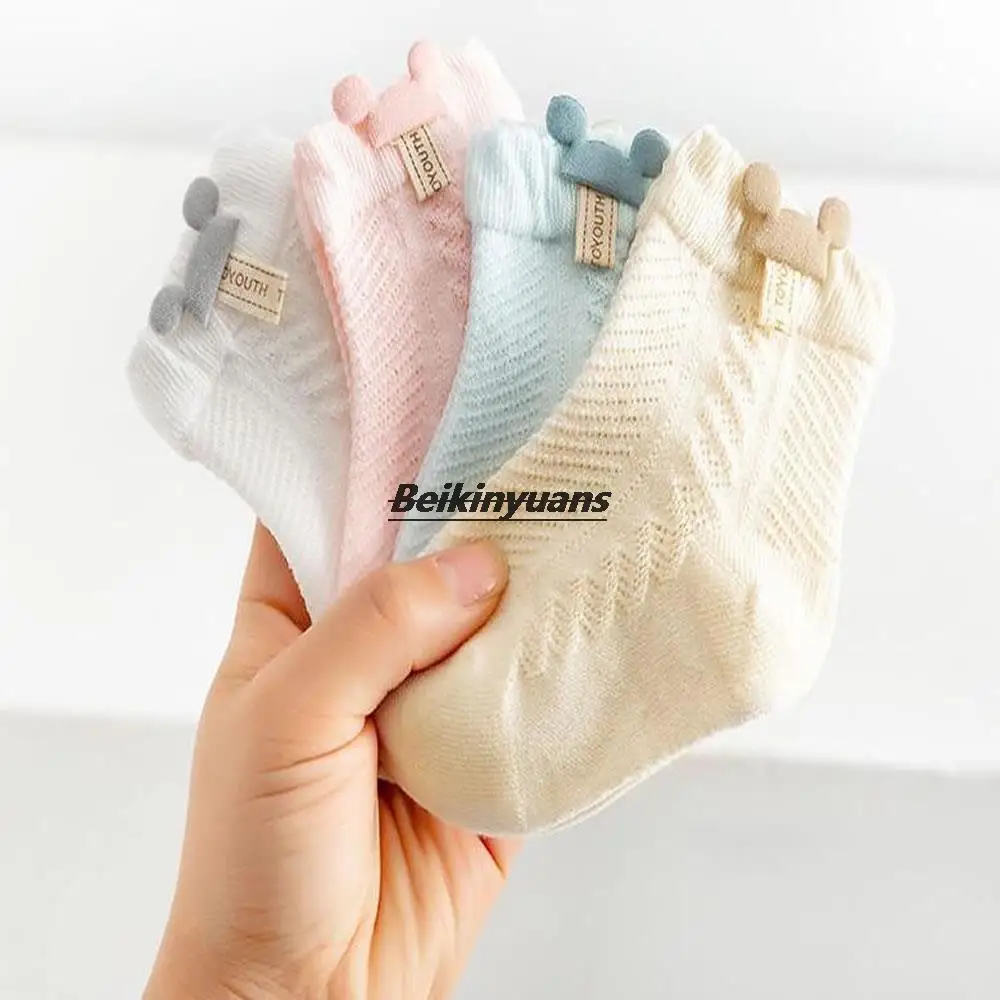 Baby 100-day-old baby socks in summer thin two-year-old boys and girls cute mosquito bites short paragraph