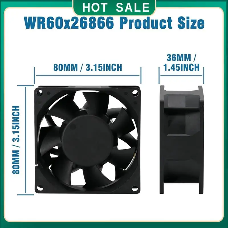 24-часовая доставка WR60X26866 Двигатель вентилятора испарителя (обновленный), предназначенный для холодильников GE, заменяет V80E14MS2A3-57A611, WR60