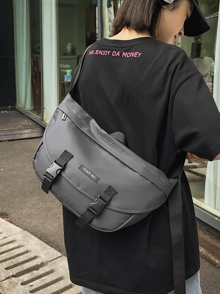 Crossbody bag multifunctional chest bag sports shoulder bag street postman bag design backpack