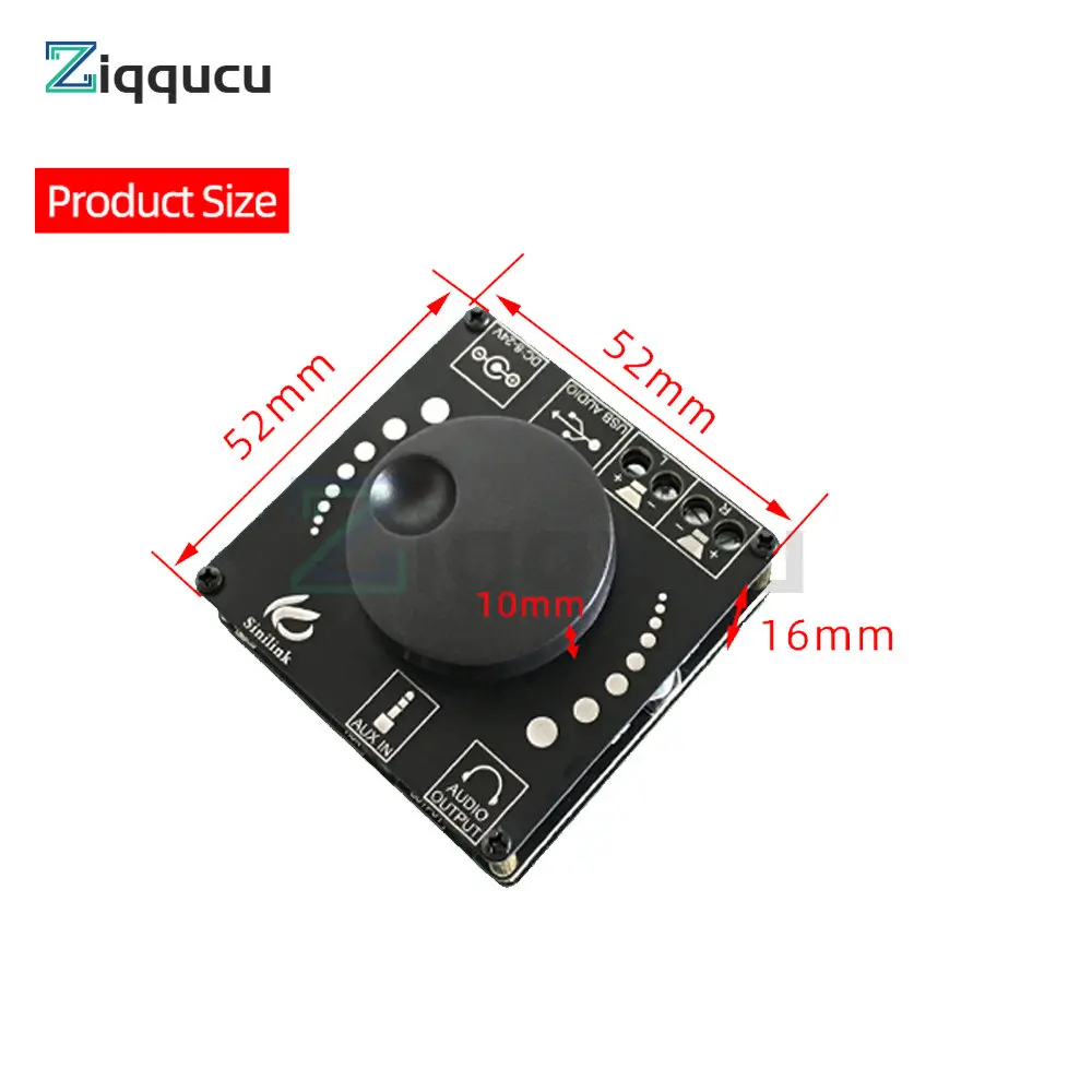 AP15H 20WX2 Bluetooth 5.0 Digital Audio Power Amplifier Board Module 12V 24V AUX USB Sound Card APP Control AMP Amplificador