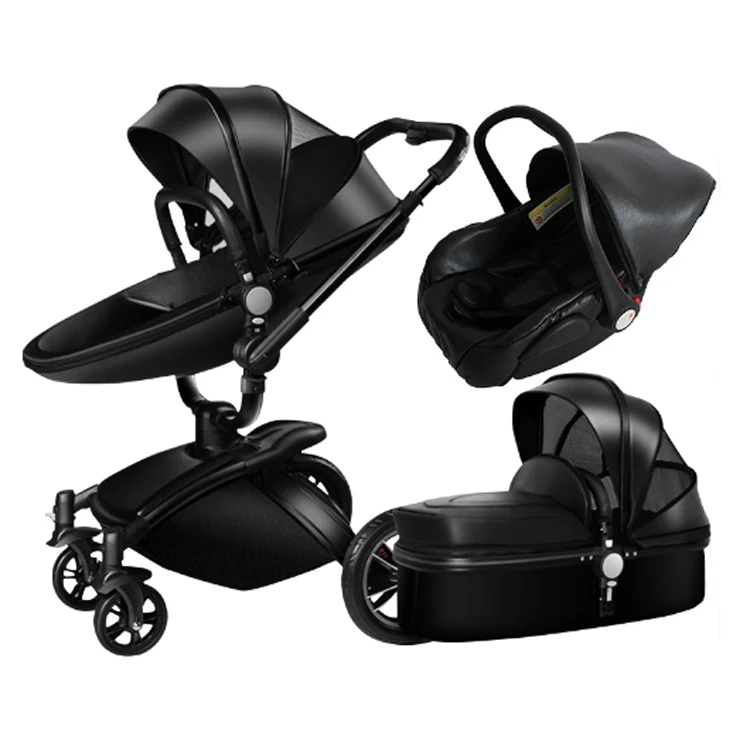 Bílá cestovní systém luxusní děťátko tulák 3 v 1 s carrycot a carseat