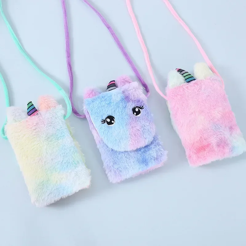 Tas bahu anak perempuan Fashion baru tas Messenger hewan Unicorn lucu dompet koin kunci anak tas tangan Mini putri lucu