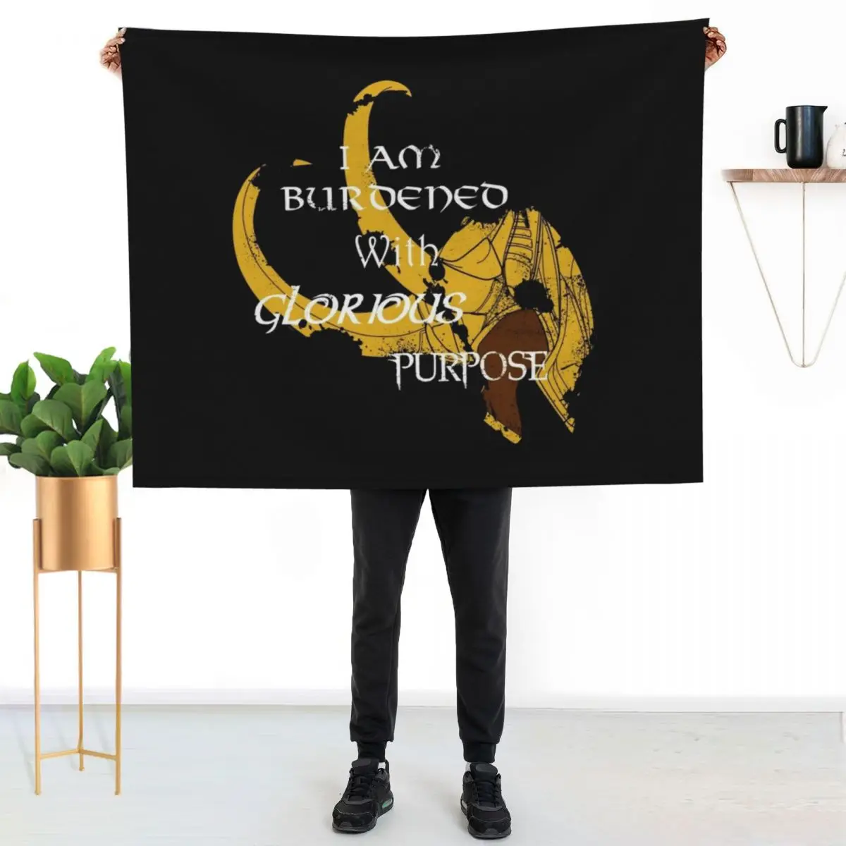 I am burdened with glorious purpose Throw Blanket Cozy Warm Blanket for Bed Room Decor