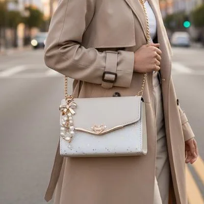 Korean Style Sequin Chain Crossbody Bag For Women Small Shoulder Handbag Mobile Phone Purse Evening Party Bag