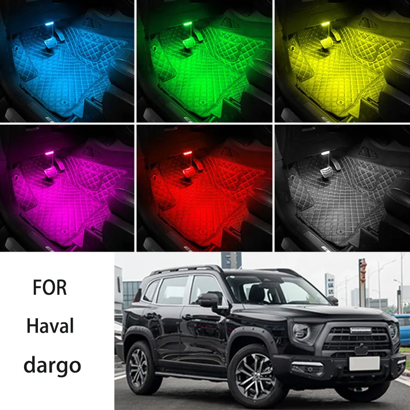 

FOR Haval-dargo LED Car Interior Ambient Foot Light Atmosphere Decorative Lamps Party decoration lights Neon strips