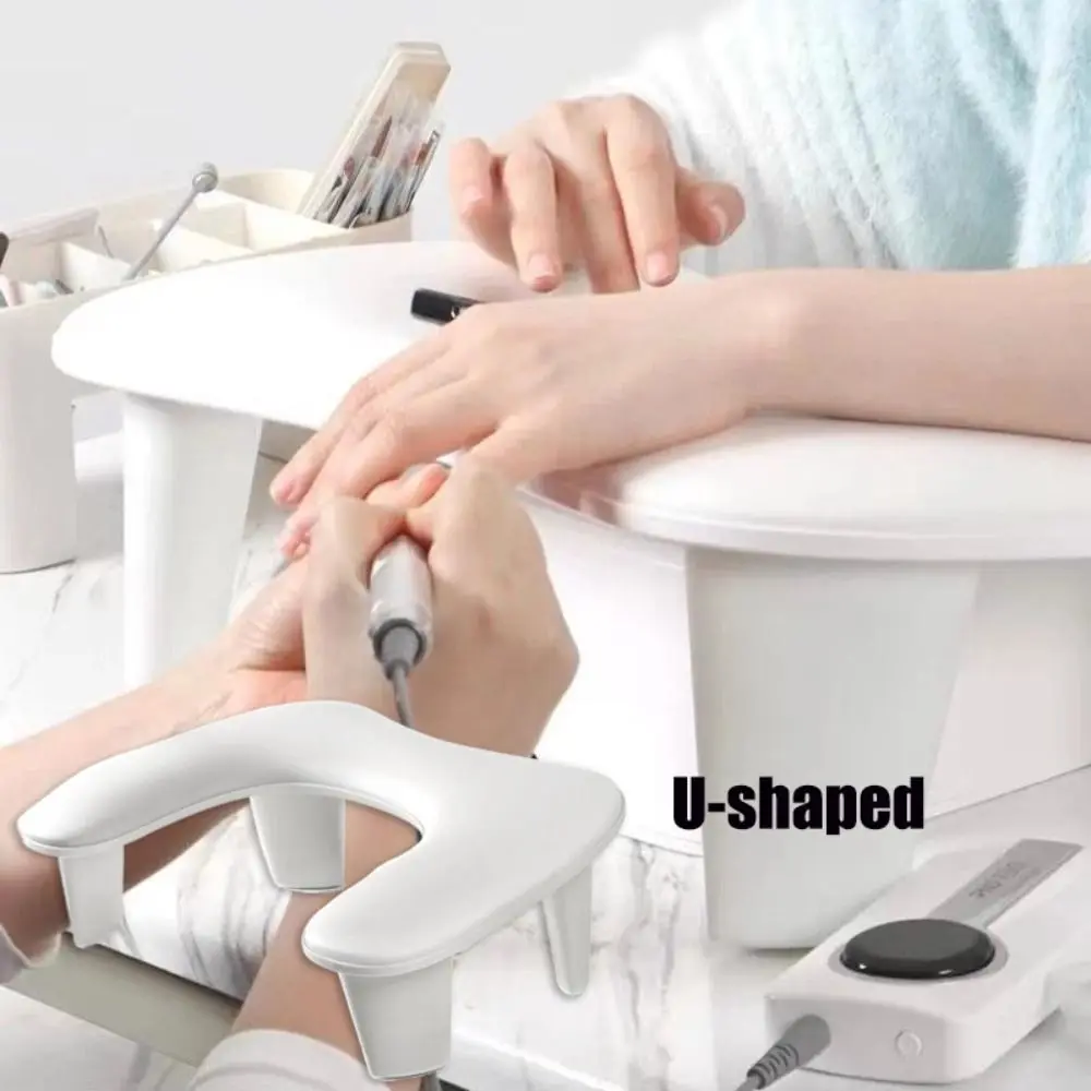 

Hot Professional Hand Pillow U-shaped Silicone Nail Manicure Tools PU Soft Nail Pillow for Face Skin Hydration Care