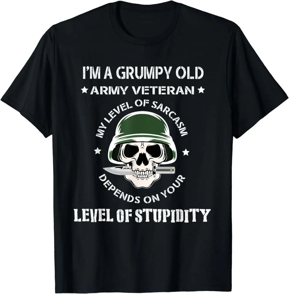 Old Army Veteran Veteran Idea T-Shirt Unisex T-shirts Cotton Luxury Brand Vintage Oversized