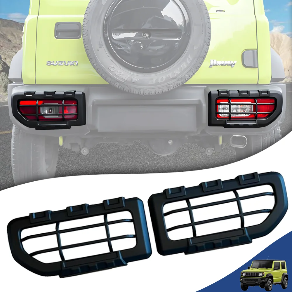 

2PCS Car Rear Tail Light Decoration Cover Rear Fog Lamp Protection for Suzuki Jimny JB64 JB74 2019-2024 Exterior Accessories ABS