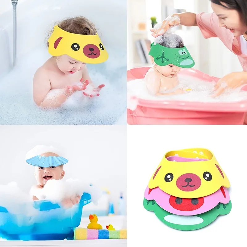 Baby Kids Cap Baby Shower Cap cuffia da bagno per bambini cappello da doccia visiera da bagno per bambini vasca da bagno Wash Hair Shield Hat Cap