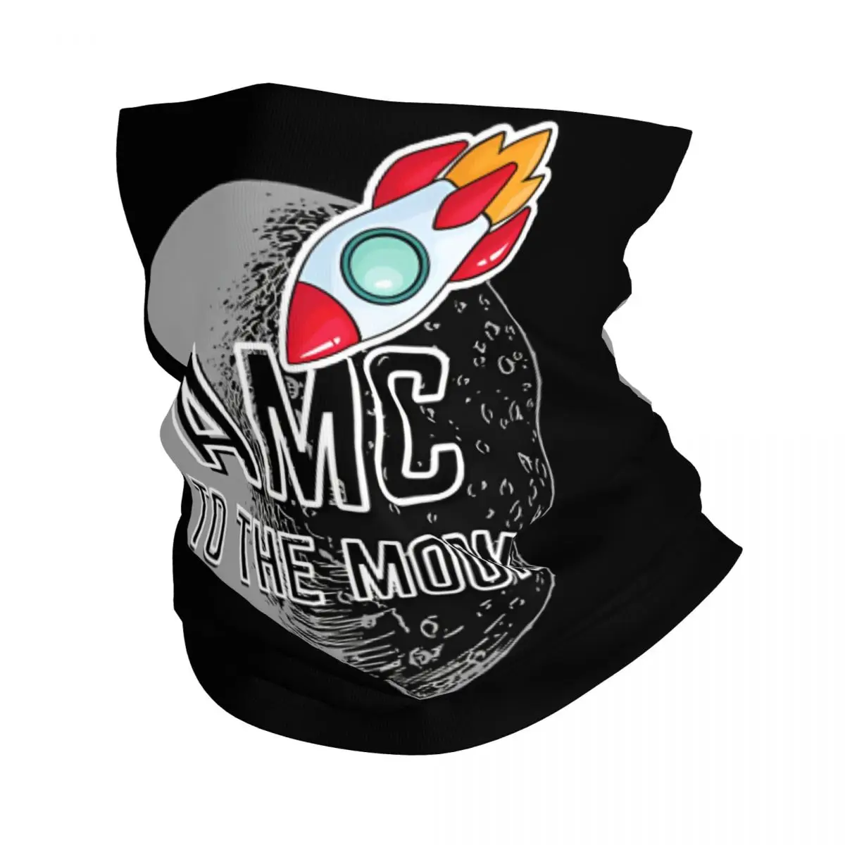 AMC Rocket To The Moon T-Shirt Bandana Neck Cover Motorcycle Club Amc To The Moon Face Scarf Running Unisex Adult Winter