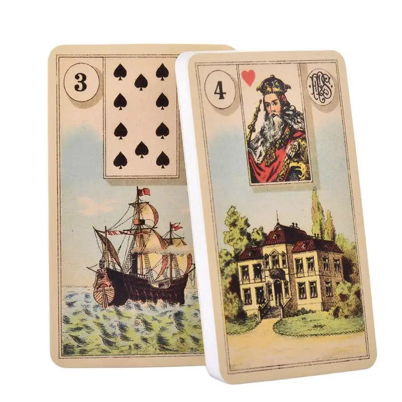 Imprezowe karty do tarota Grand Tableau Lenormand Tarot wróżbiarskie narzędzia do wyroczni 36 szt. Gra planszowa Tarot karty do przepowiadania tarota