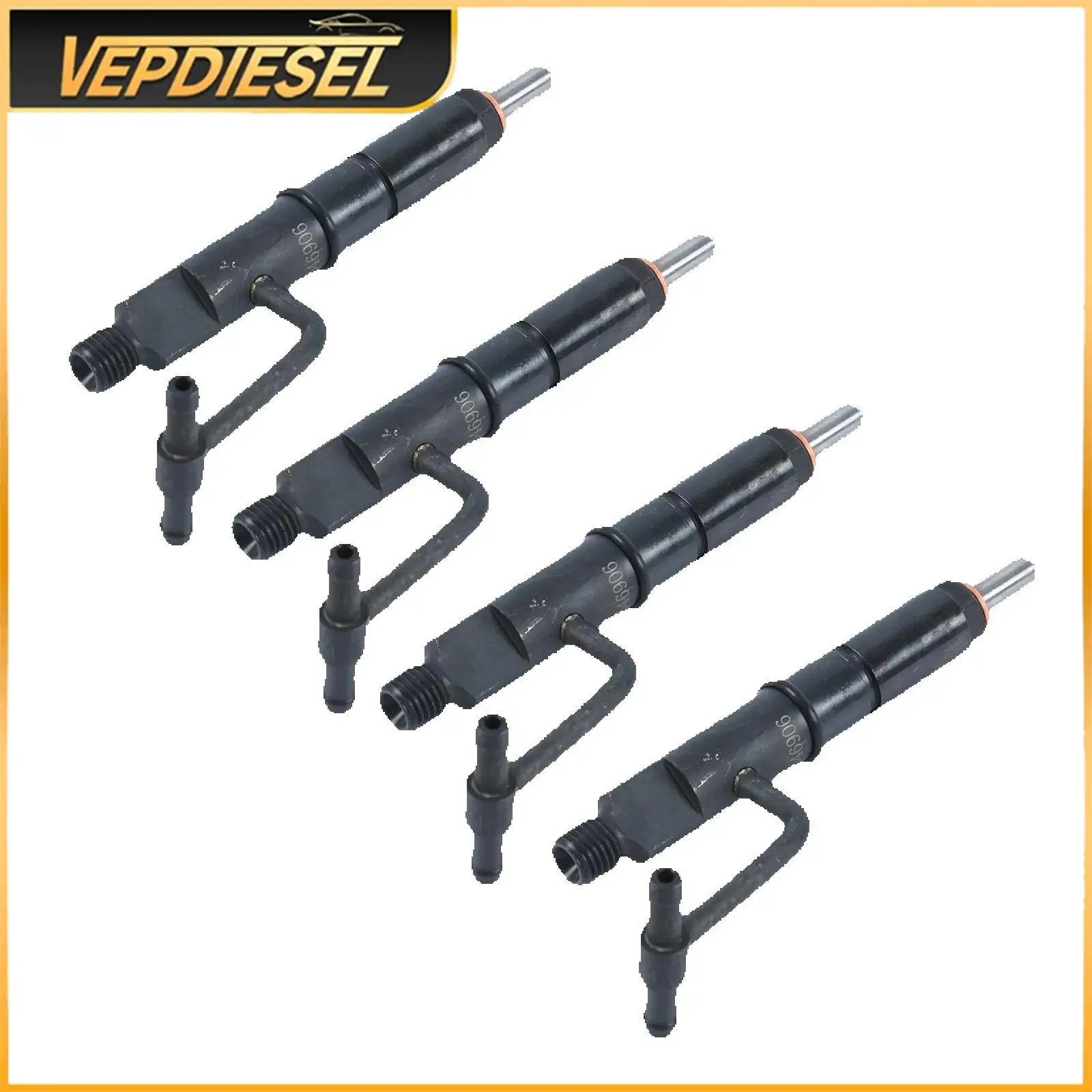 

6646906 Fuel Injector Set 4pcs for Mustang Bobcat 843 853 1213 960 2060 Loader 3.1L Diesel