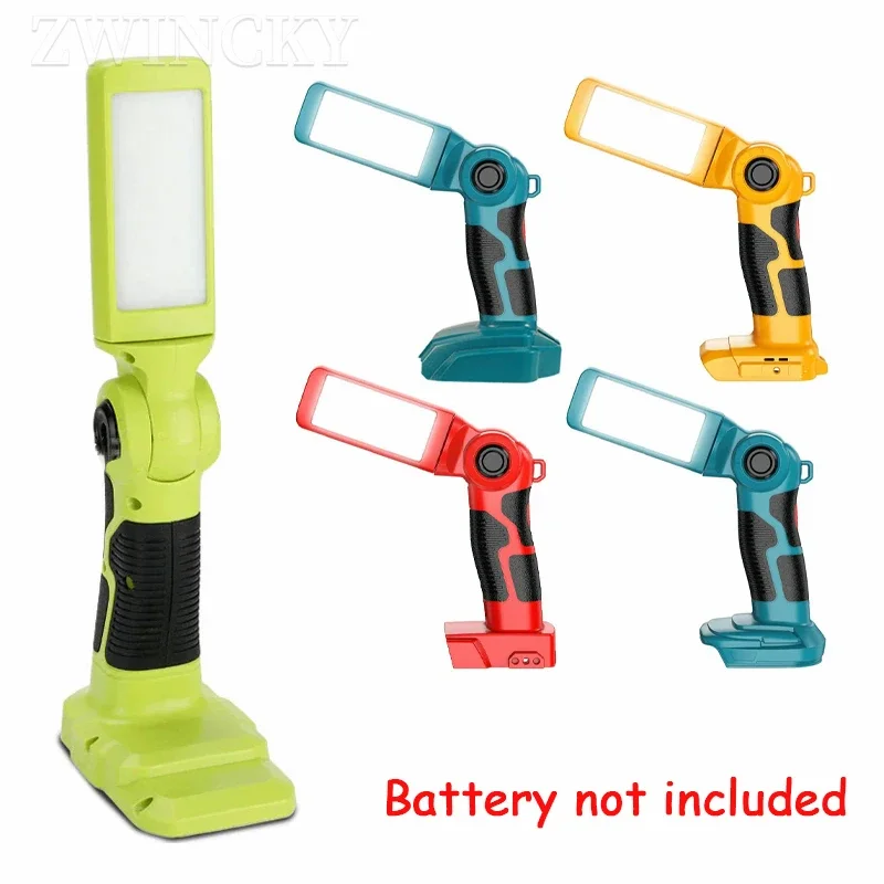 Portable LED Warning Light LED Work Light Outdoor Lighting For Makita Bosch Milwaukee Dewalt Ryobi 18V 20V Battery Flashlight