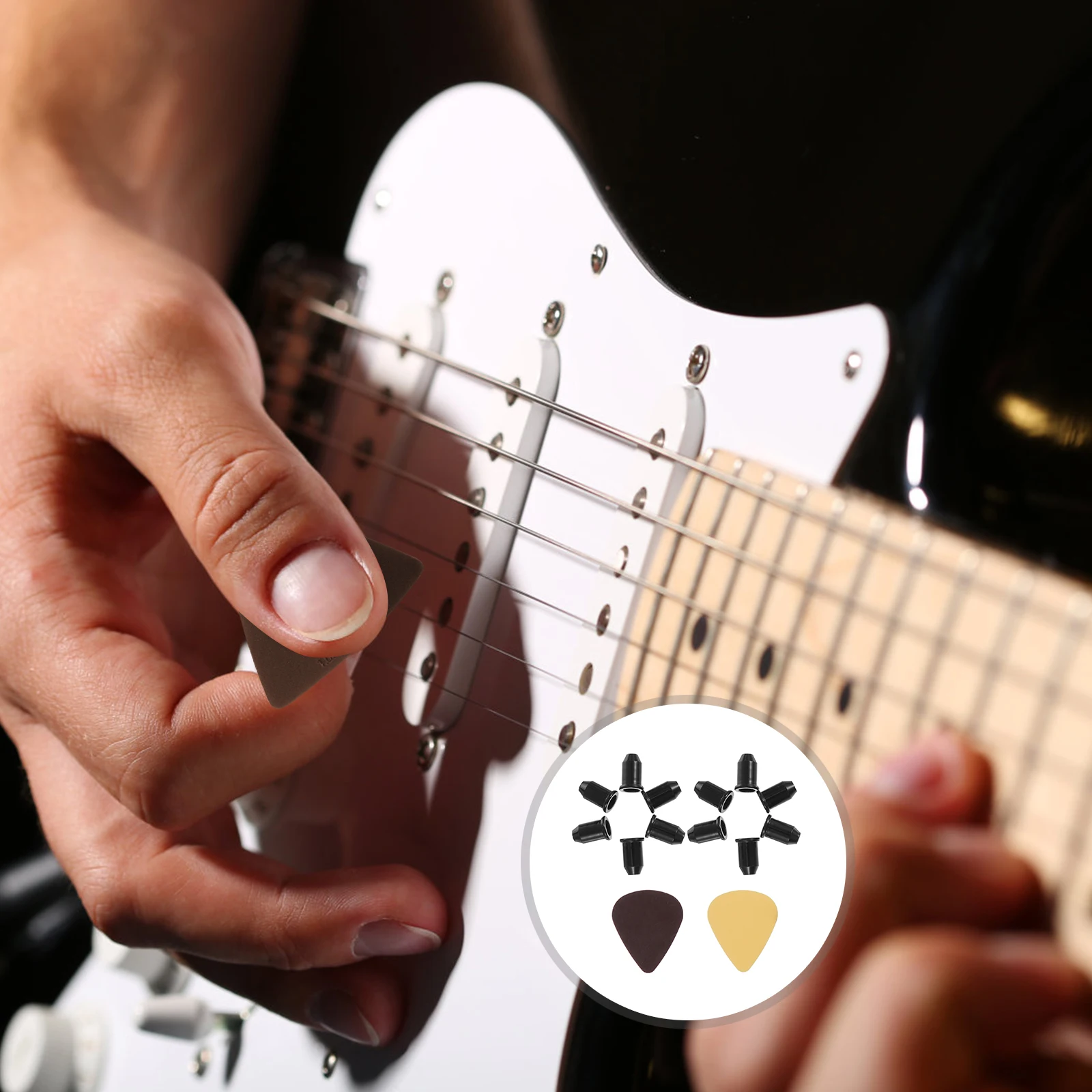 

Electric Guitar Caps String Buckle Guitars Body Ferrules Alloy Through