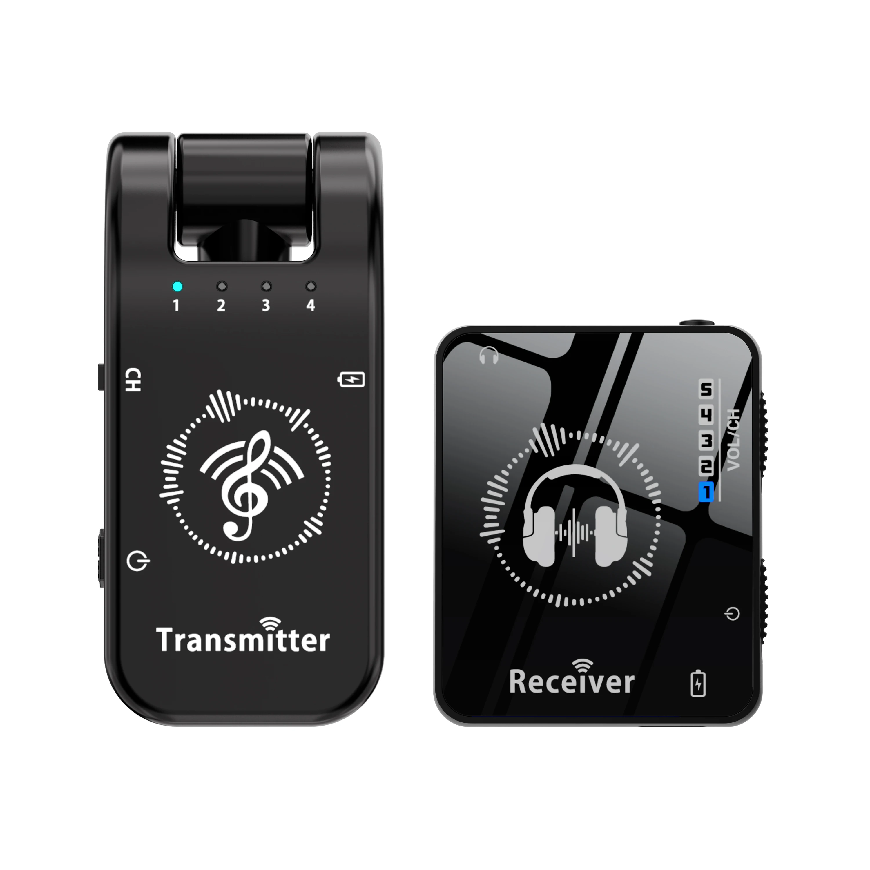 Wirelessa Audio System Transmitter Receiver 2.4GHz Band Wireless Ear Monitor Automatic Pairing Plug Play Universal Accessories
