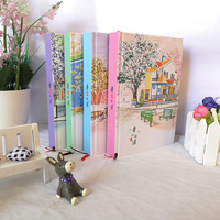 Coloring Page Illustrated Hardcover Notebook Beautiful Cute 144 Sheets B6 Thick Diary Student Notepad