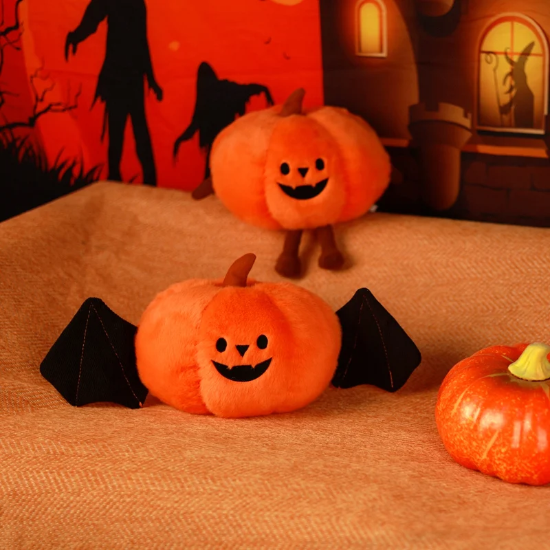 20 cm Halloween Pompoen Knuffel Gevuld Insteekende Schattige Pop Vleermuis Pompoen Tricking Pops Festival Geschenken