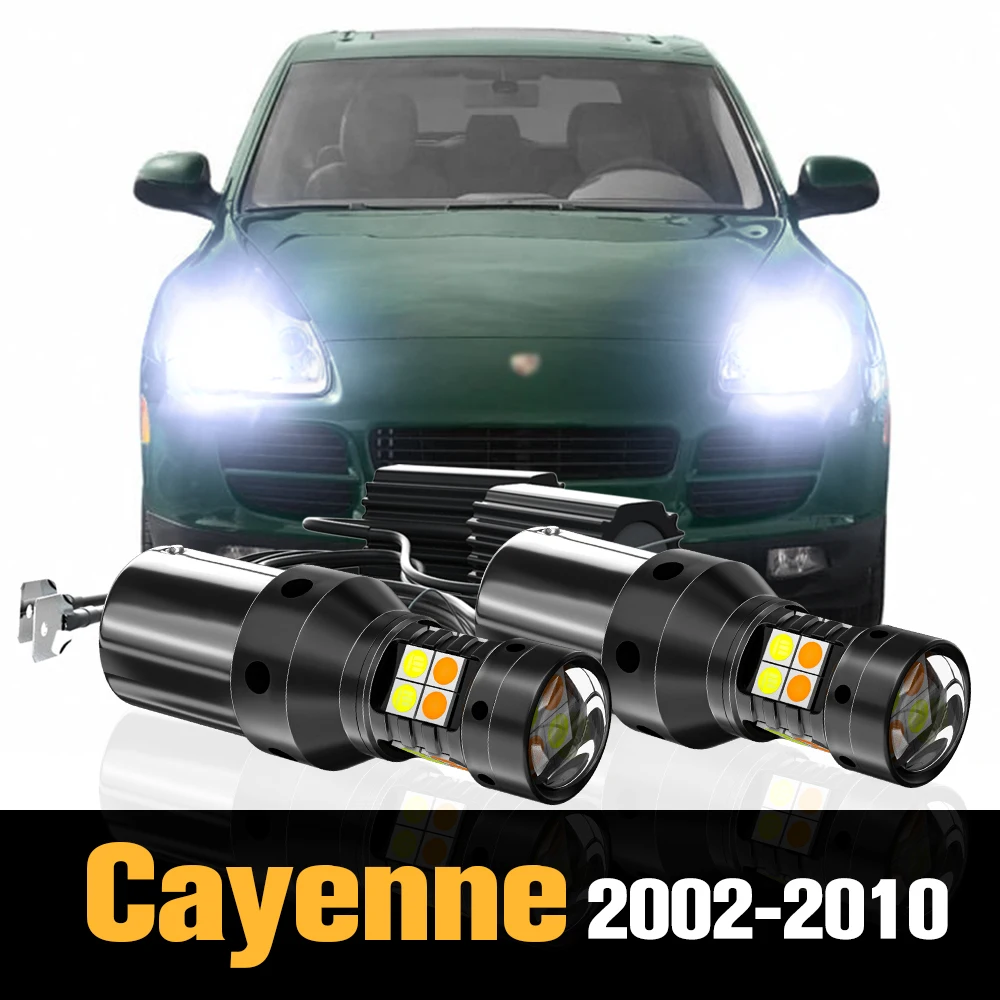 

2x Canbus LED Dual Mode Turn Signal+Daytime Running Light DRL Accessories For Porsche Cayenne 9PA 2002-2010 2003 2004 2005 2006