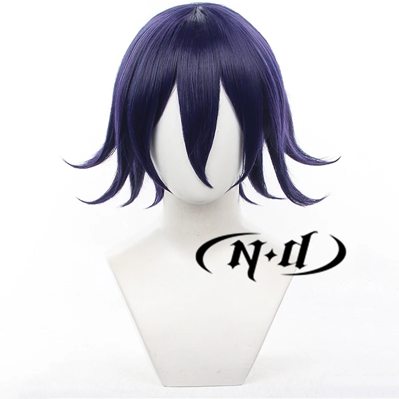 ND Kokichi Oma parrucca Cosplay Danganronpa V3 Killing Harmony Cosplay parrucca di capelli corti viola blu per Halloween Party Comic Con Coser