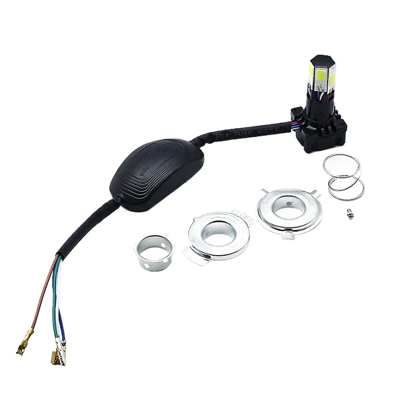 40 Вт Мотоциклетная лампа Фара Светодиодная H4 HS1 BA20D P15D H6 Турбо-лампа Светодиодный двигатель Дальний ближний свет Универсальный двигатель Мигающий белый свет