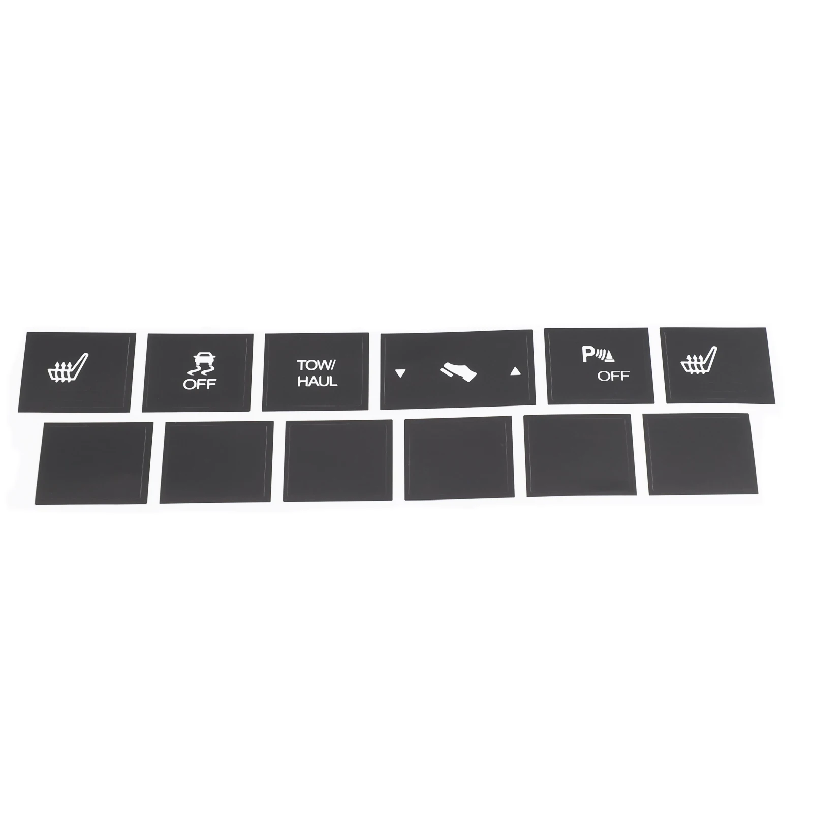 For Cherokee 2005-2009 For Commander 2005-2009 Car Heated Seat Traction Button Repair Sticker Set Matte Black Car Stickers