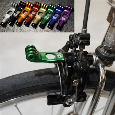 UNIONJACK 접이식 자전거 도로 자전거 브레이크 램프 브래킷 ee 브레이크 7075 brompton 브레이크 라이트 스탠드 용 알루미늄 합금 CNC