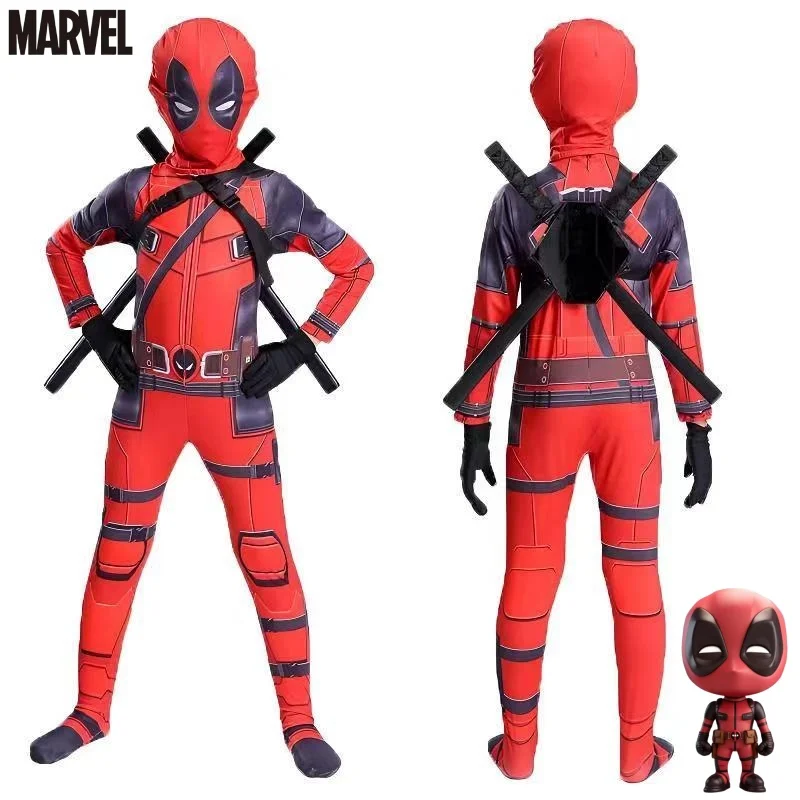 

Креативный костюм Marvel Deadpool, крутой персонализированный аниме с мультяшным рисунком, костюм для косплея на Хэллоуин, новый модный боди