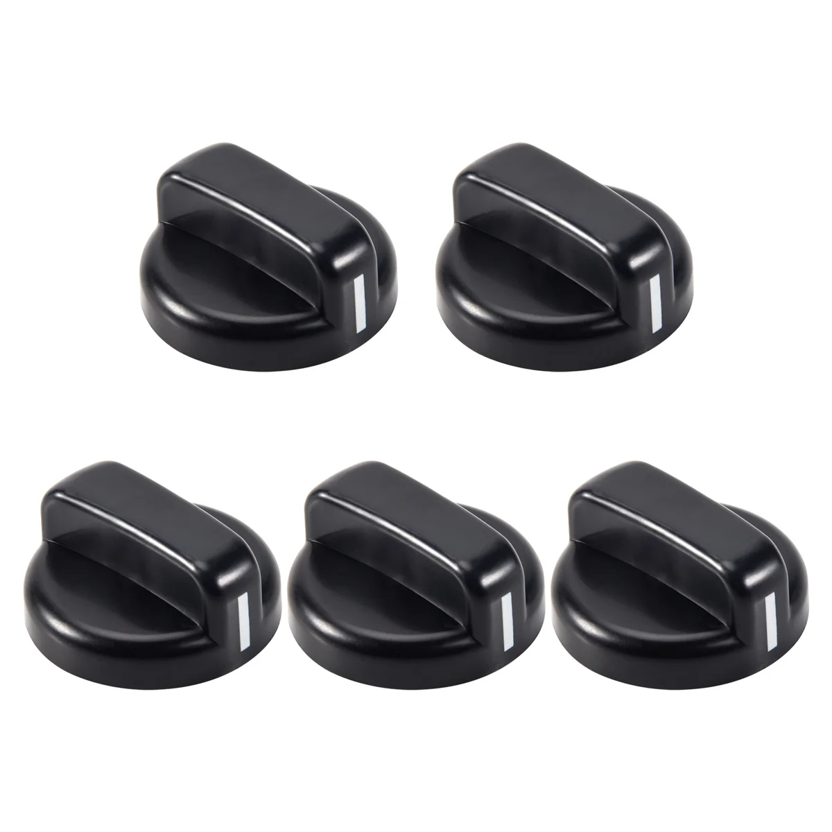 5 PCS Kitchen Black Plastic Gas Stove Cooker Control Knobs