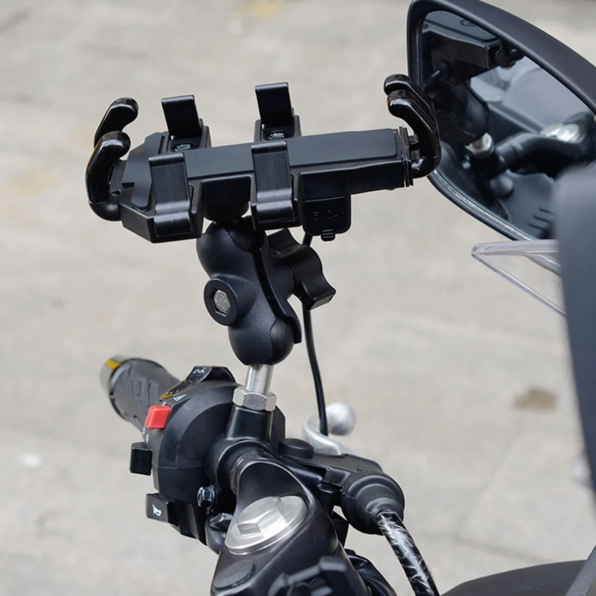 

1pc Ball Pedestal Holder Support Rack For Motorcycle Phone Mount Camera Base Universal Bike Accessory Stainless Steel