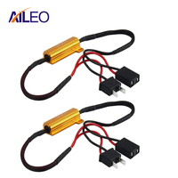 AILEO 2PCS H7 H11 50W Car Load Resistor Error Canceller 9006 9005 h9 h8 LED Decoder Canbus Free Wiring Canceller Decoder Light