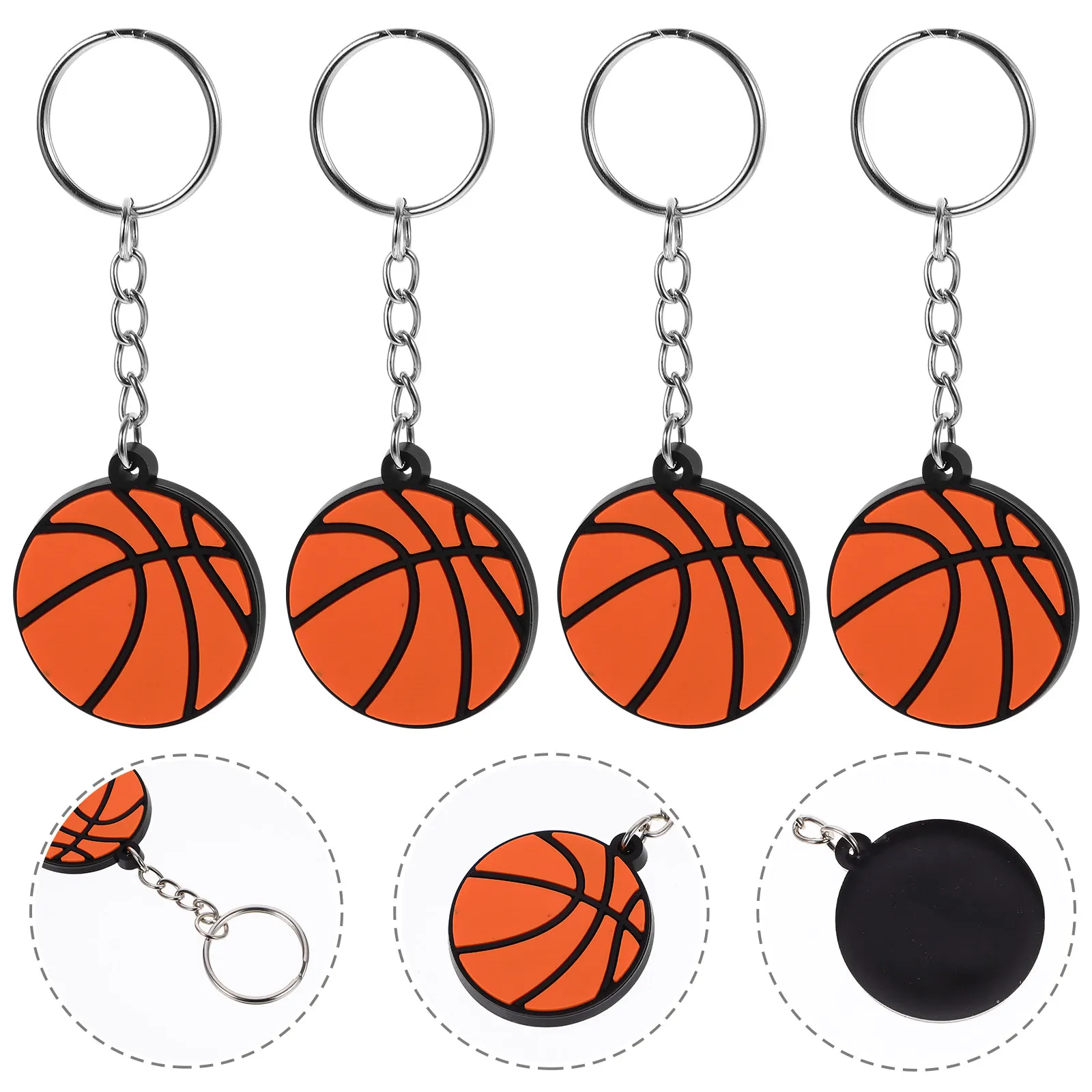 10Pcs Sports Ball Keychain Creative PVC Mini Keyrings for Bag Backpack Hanging Decor Party Gifts Sports Key Rings