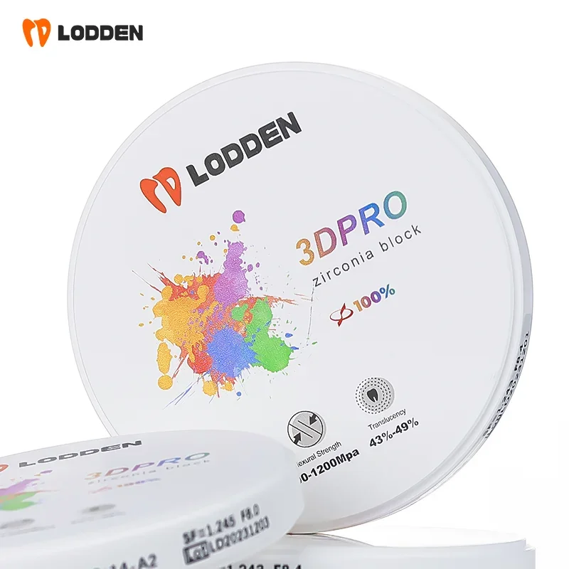 Lodden Dental Zirconia Block 3D Pro Multilayer Vita 16 Colors for CAD CAM 98*12mm Open SystemDenture Lab Materials