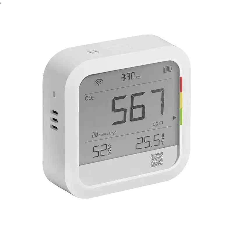 Qingping Carbon Dioxide Gas Detector Indoor CO2 Concentration Meter Alarm Temperature and Humidity Meter Gas Tester