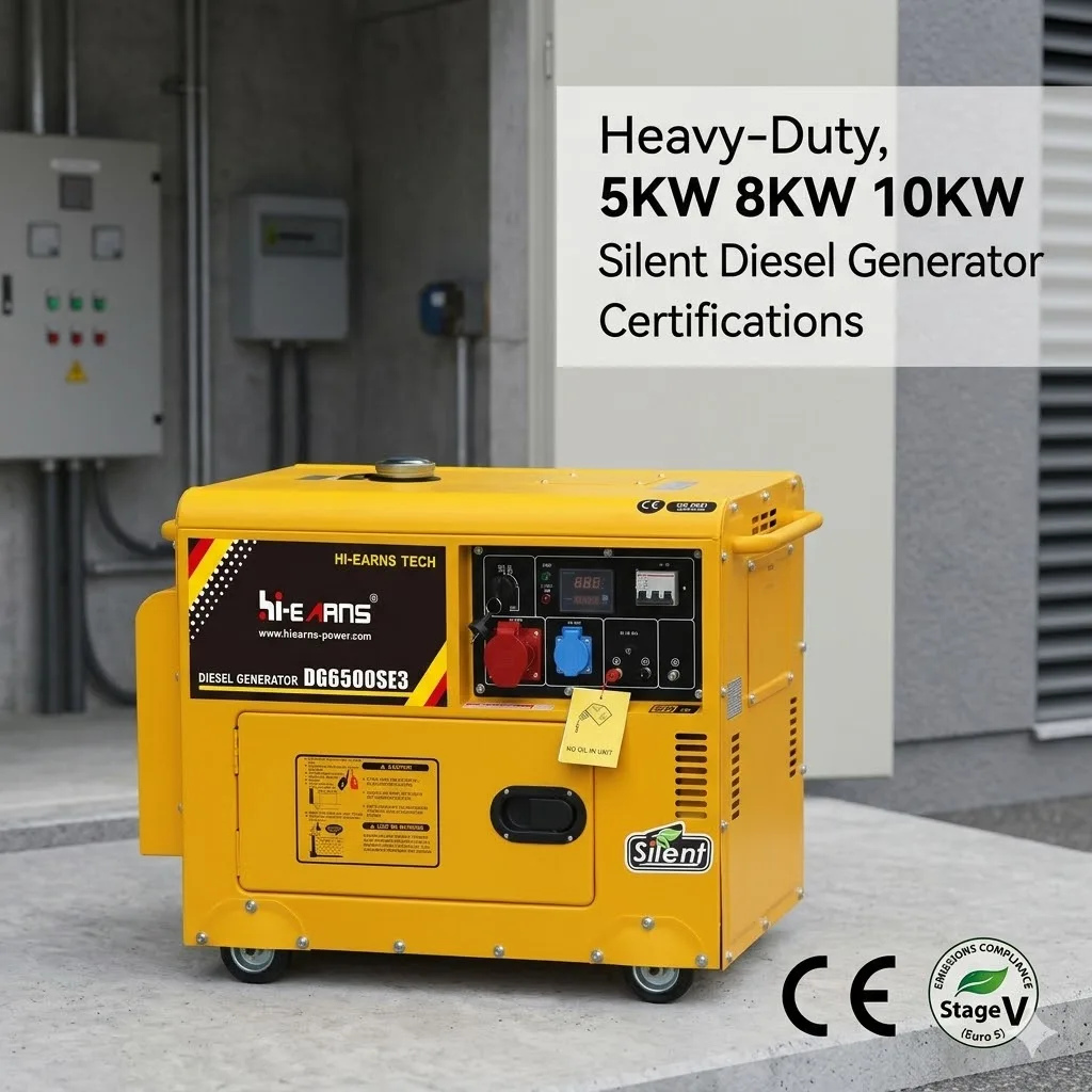 

5KW 8KW 10KW Three Phase Silent Diesel Generator With Digital Panel For Home