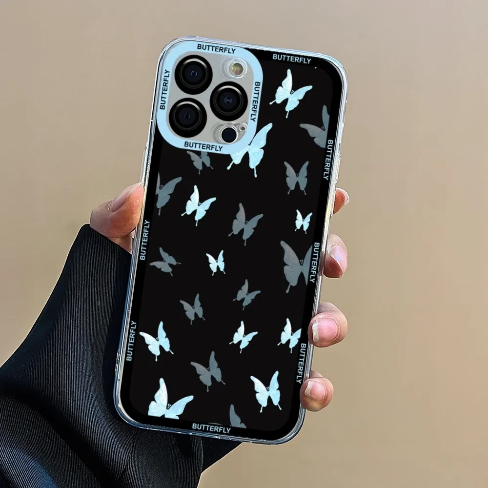 Butterfly beauty  Phone Case For Samsung S 23 22 21 20 ultra plus lite Transparent Shell image 6