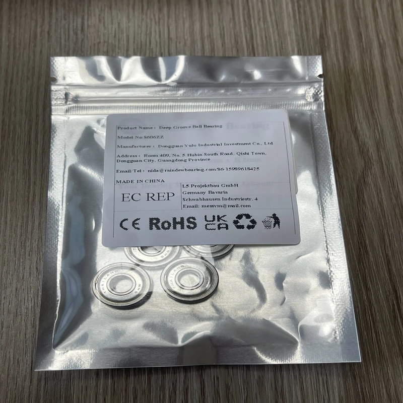 

10Pcs S606ZZ Bearing 6X17X6 mm ABEC-9 Stainless Steel Ball Bearings Shielded High Precision AISI440C