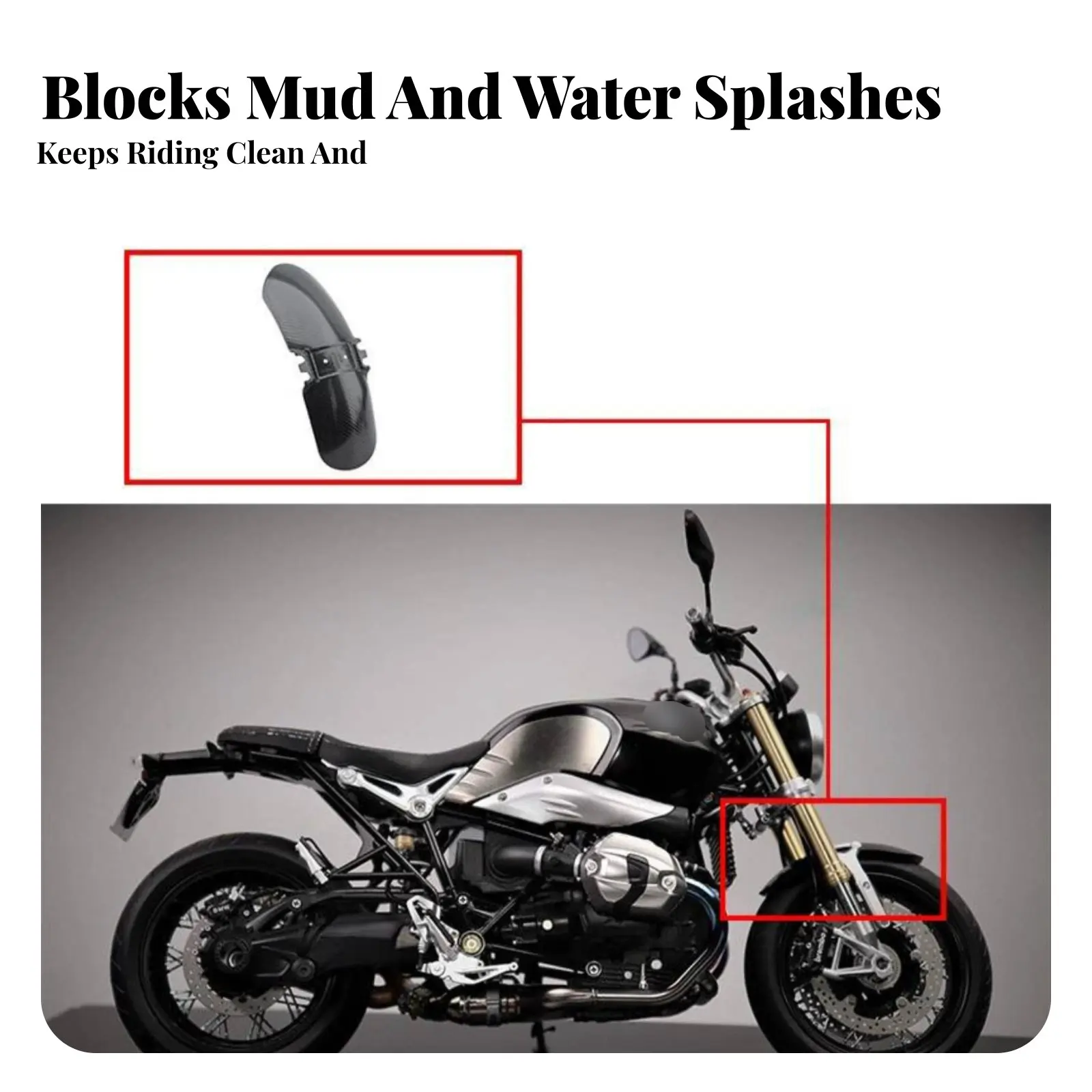 

Carbon Fiber Front Mudguard Highway Debris Protection Motorcycle Front Mudguard Carbon Fiber Design Mudguard Lightweight