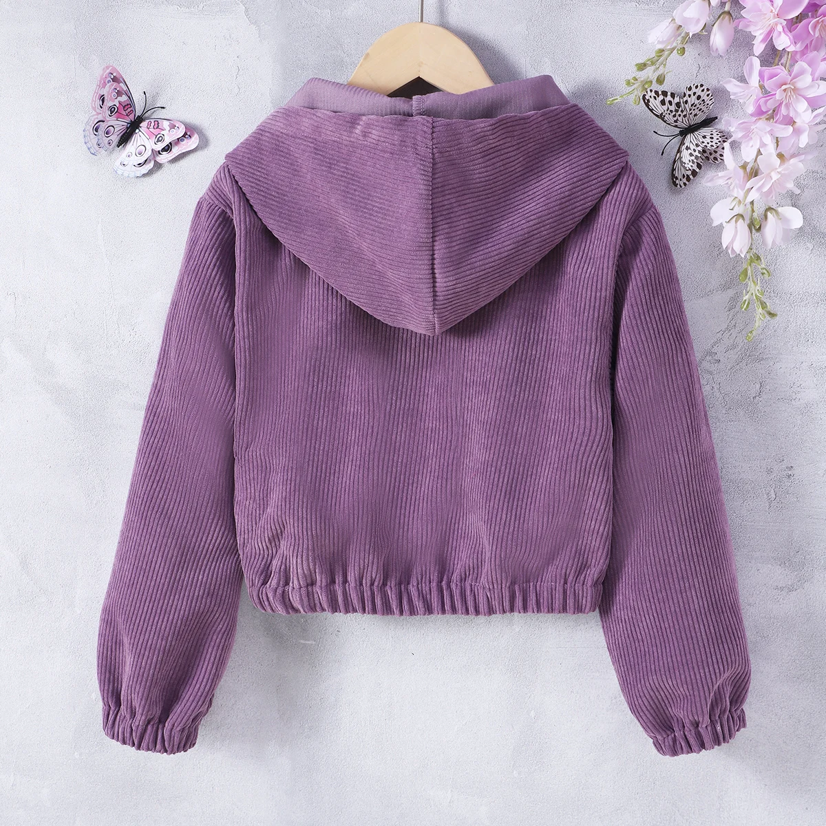 2024 Autumn Spring Girl Long Sleeved Corduroy Shirts Jackets Lapel Loose Elegant Solid Windbreaker Coats Oversize Manteau Femme