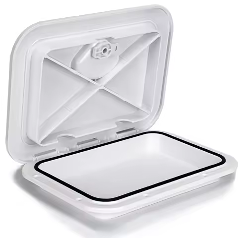 ABS Deck Access Hatch Cover, Waterproof Anti-UV, Non-Skid Inspection, Marine Boat, Yacht, RV, 15x11"