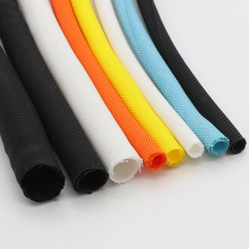 

1/5M PET Self Closing Expandable Braided Sleeve Dia 5 8 10 13 16 19 25 30 mm Cable Protector Harness Nylon Wire Wrap