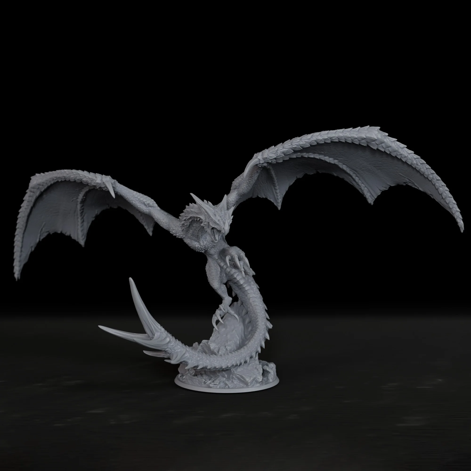 25mm TTRPG Wyvern Miniature - Great Dragon Creature for Strategy RPG Campaign Games, Tactical TRPG Gift for Enthusiasts