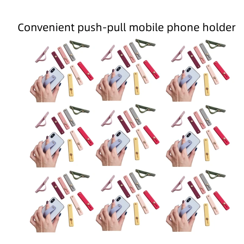 1 stücke Einfarbig Handgelenk Band Hand Band Finger Grip Handy Halter Stehen Push-Pull Universal Telefon Buchse Halter