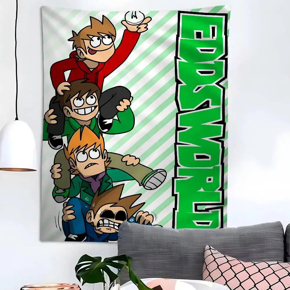 1 قطعة Eddsworld لتقوم بها بنفسك نسيج الجدار الهبي زهرة جدار السجاد النوم ديكور جدار ديكور فني