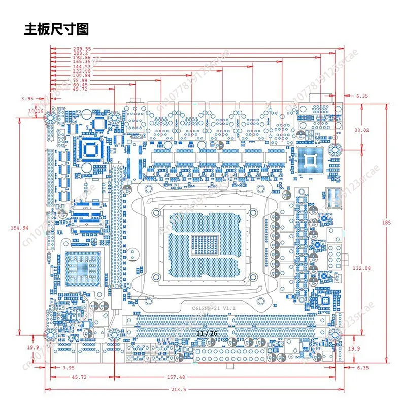 Carte mère de serveur industriel X99, chipset C612, prise en charge du processeur E5, 6 ports Ethernet, carte mère ITX pour NAS multi-réseaux, 10 disques